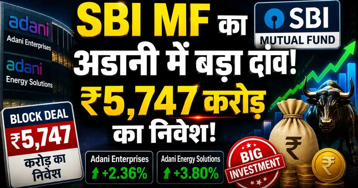 SBI Mutual Fund invested ₹5747 crore in Adani Group companies through a major block deal