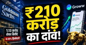 Groww Share में Goldman Sachs की बड़ी एंट्री, ₹210 करोड़ में खरीदे 1.13 करोड़ शेयर