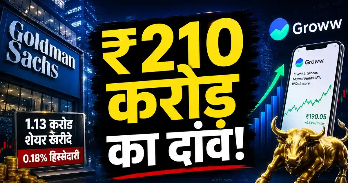 Groww Share में Goldman Sachs की बड़ी एंट्री, ₹210 करोड़ में खरीदे 1.13 करोड़ शेयर