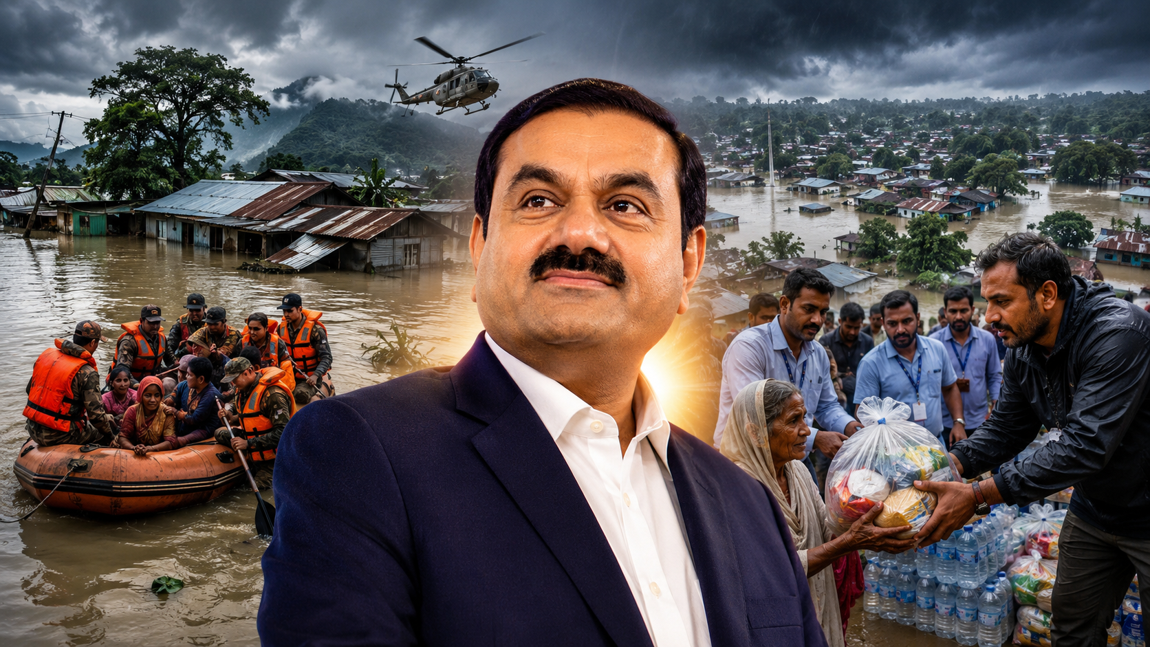 Gautam Adani Assam Flood Relief donation